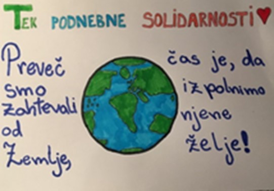 Tek podnebne solidarnosti na naši šoli