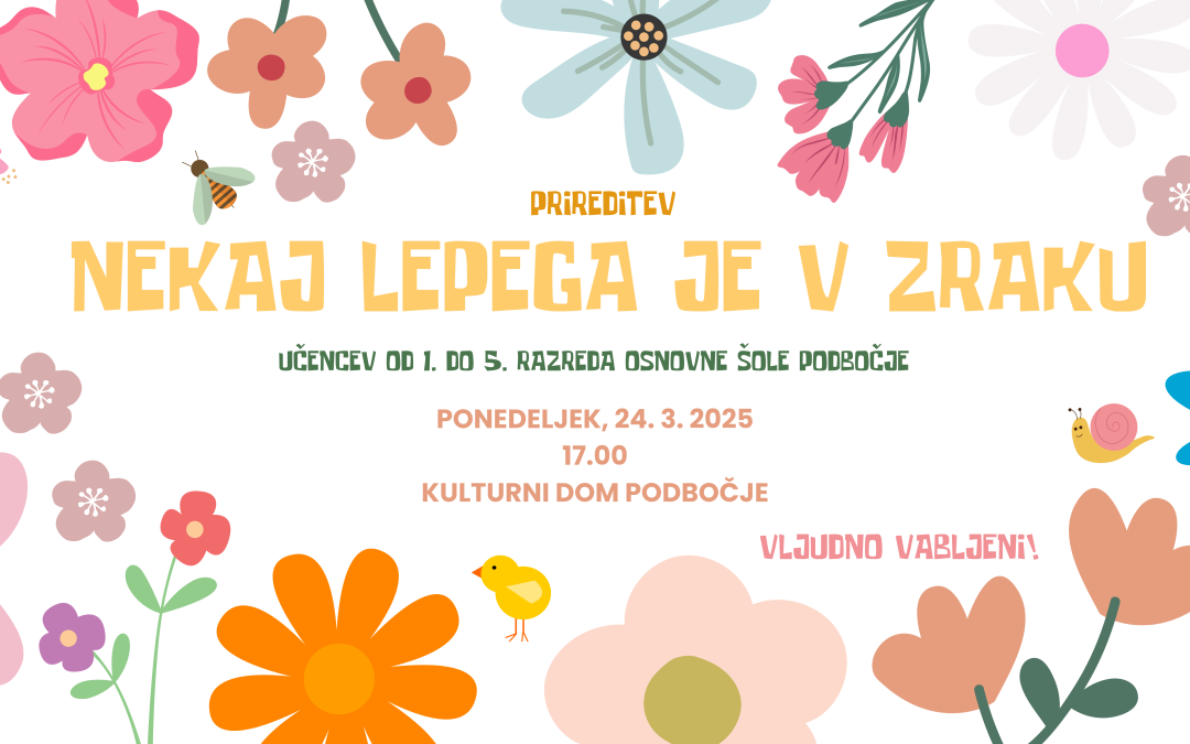 Vabilo na prireditev “Nekaj lepega je v zraku”